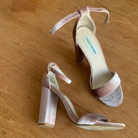 Steve Madden 6.5US pink velvet heel - Picture 1 of 3